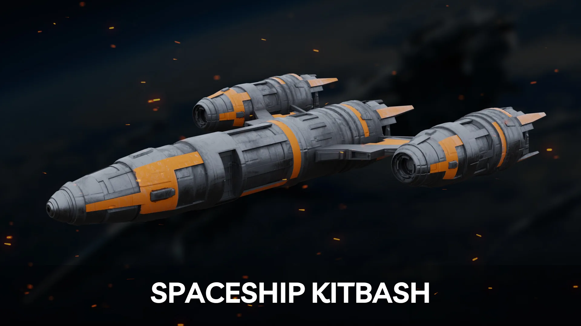 34 Spaceships Kitbash + Texture &amp; UV's For Concept Art And Game