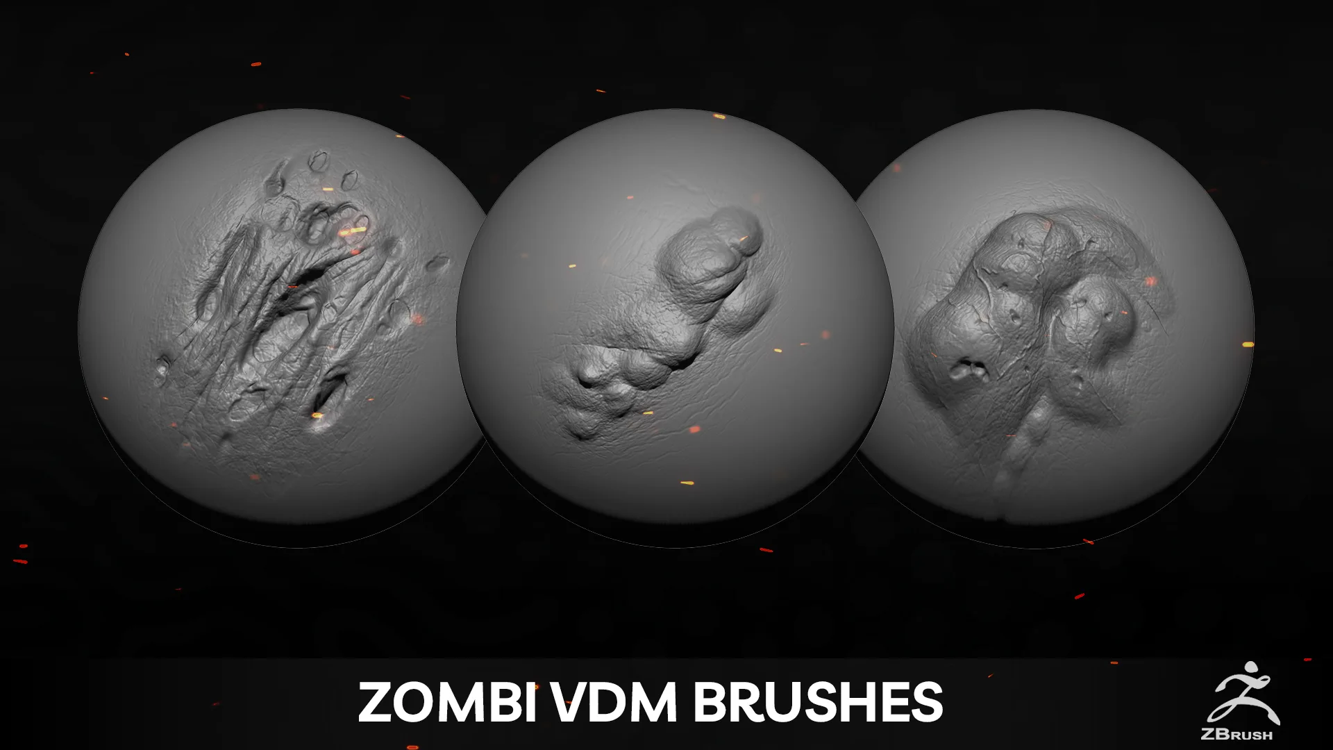 50 Zombie And Monster VDM Brushes + Alpha