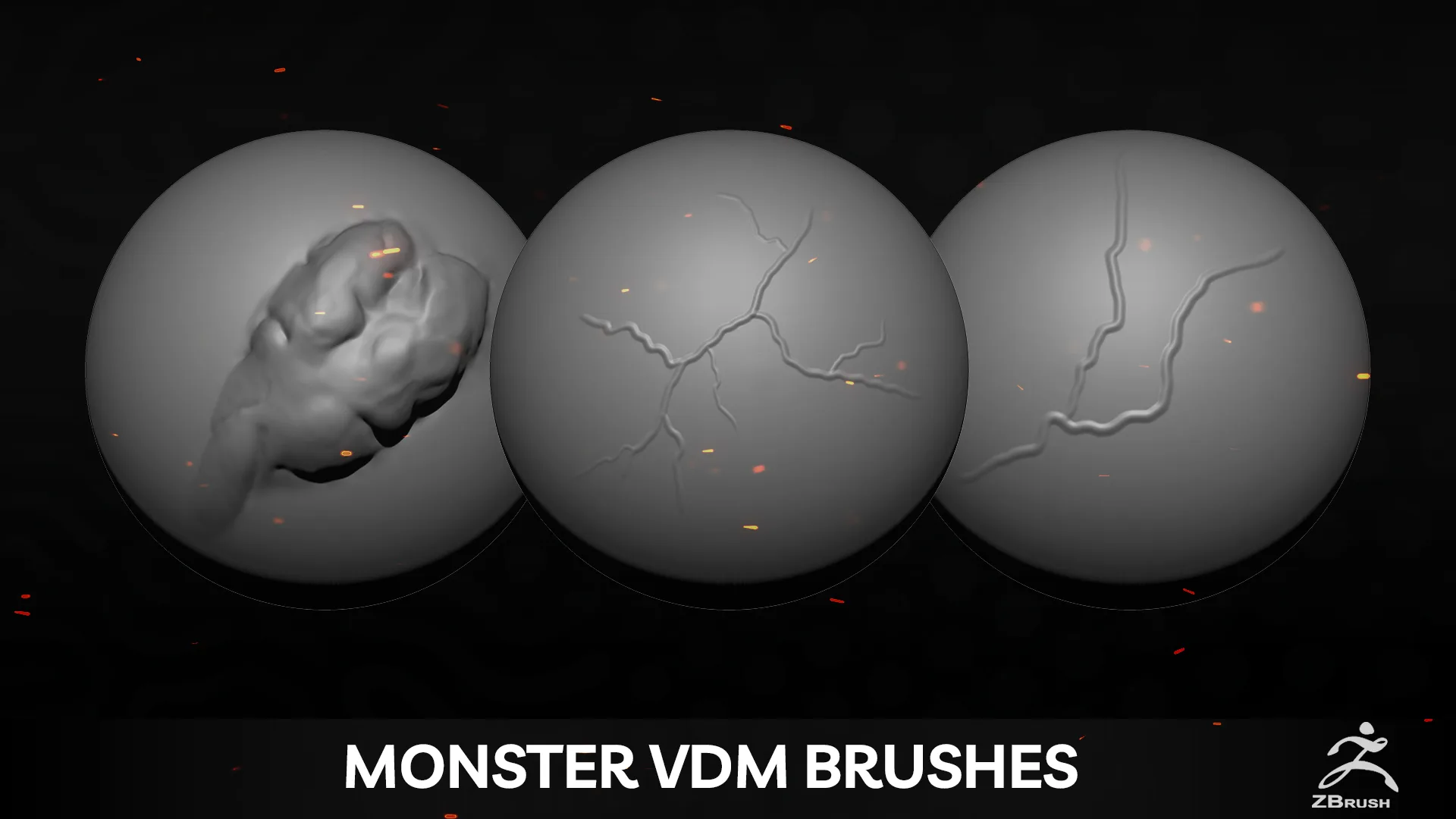 50 Zombie And Monster VDM Brushes + Alpha