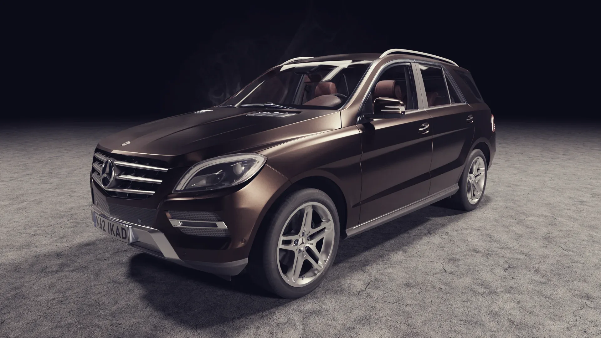 3D model of brown car mercedes benz ml