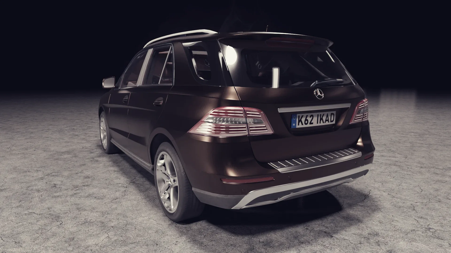 3D model of brown car mercedes benz ml