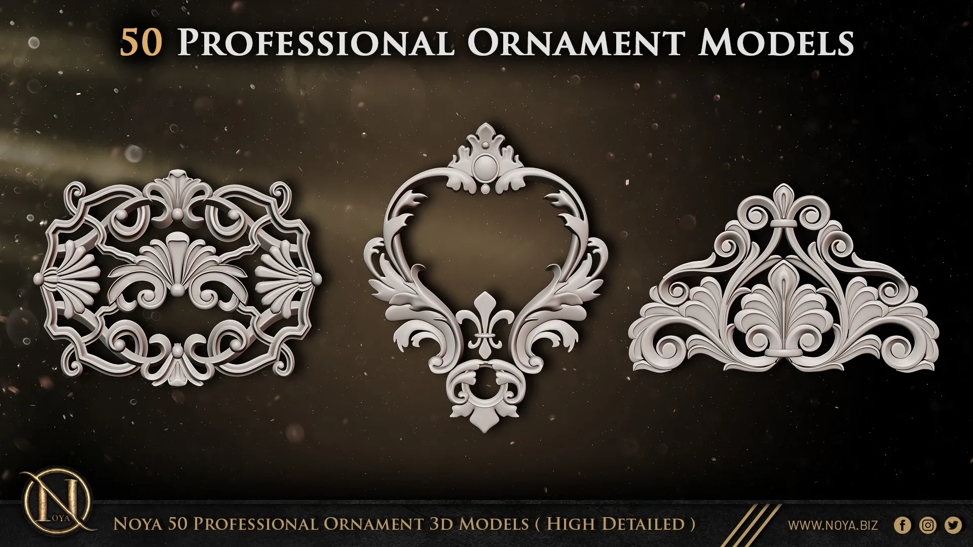 Noya 50 Professional Ornament 3d Models ( High Detailed )