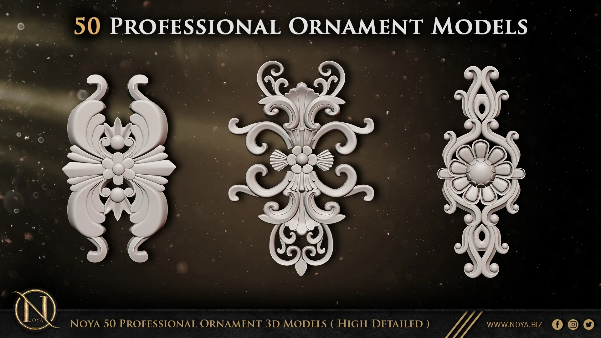 Noya 50 Professional Ornament 3d Models ( High Detailed )