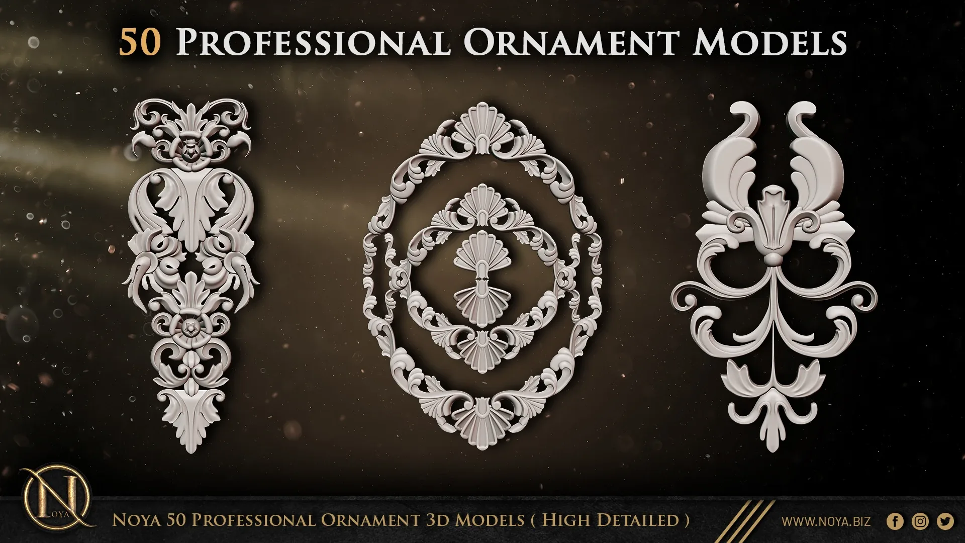 Noya 50 Professional Ornament 3d Models ( High Detailed )