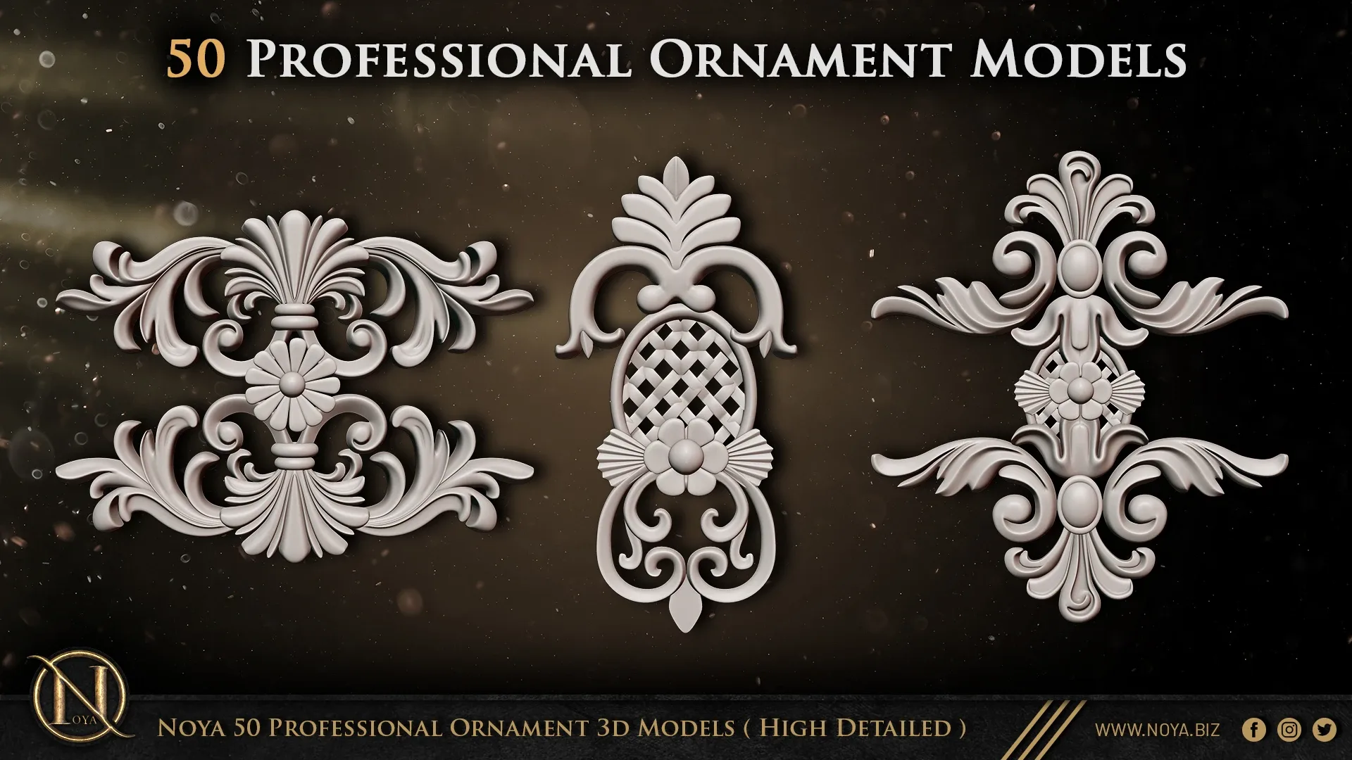 Noya 50 Professional Ornament 3d Models ( High Detailed )