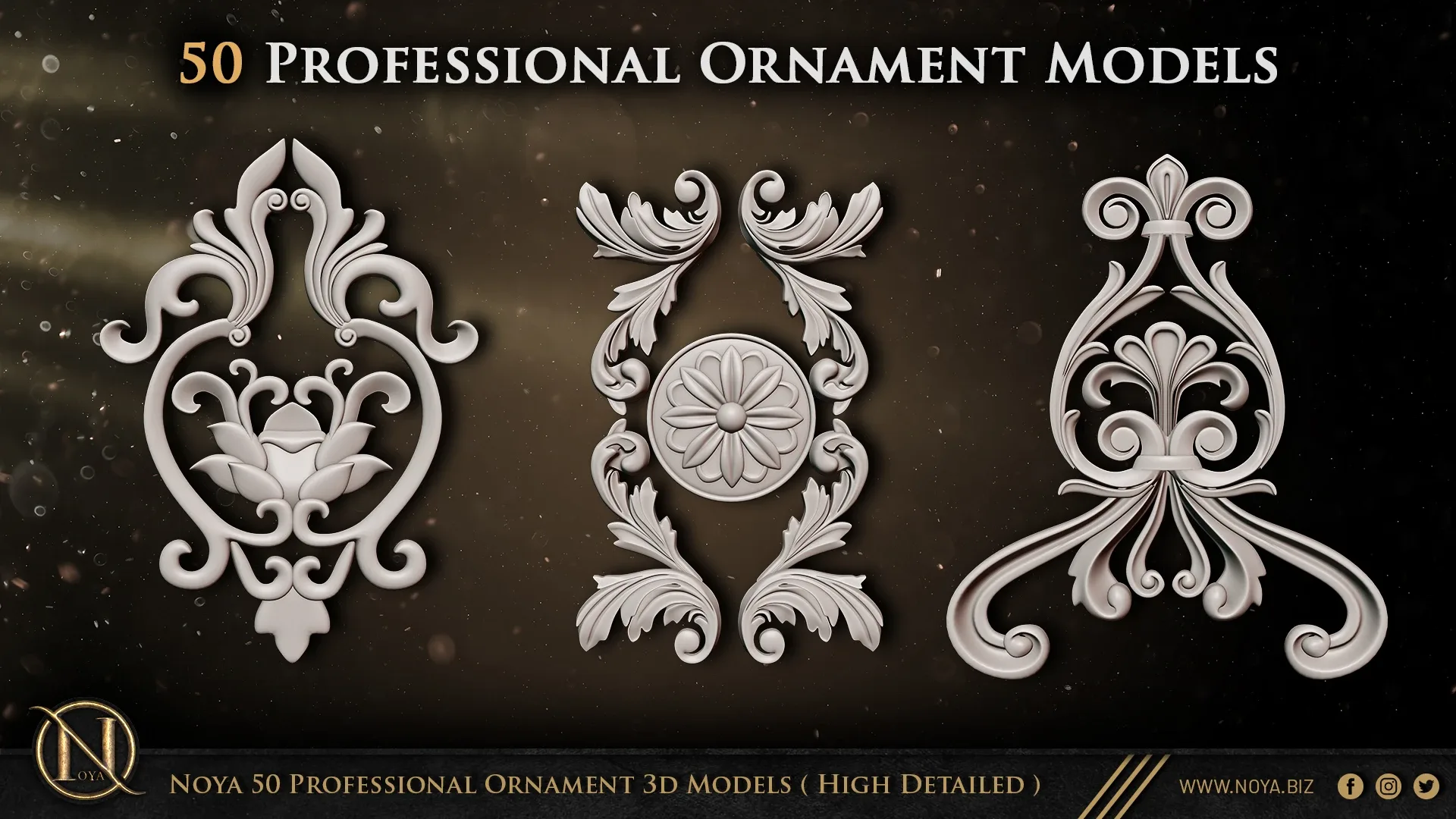 Noya 50 Professional Ornament 3d Models ( High Detailed )