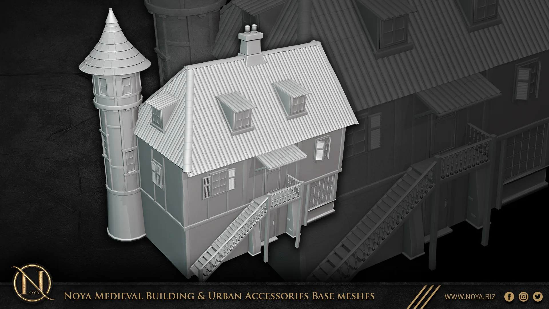 Noya Medieval Building & Urban Accessories Base meshes