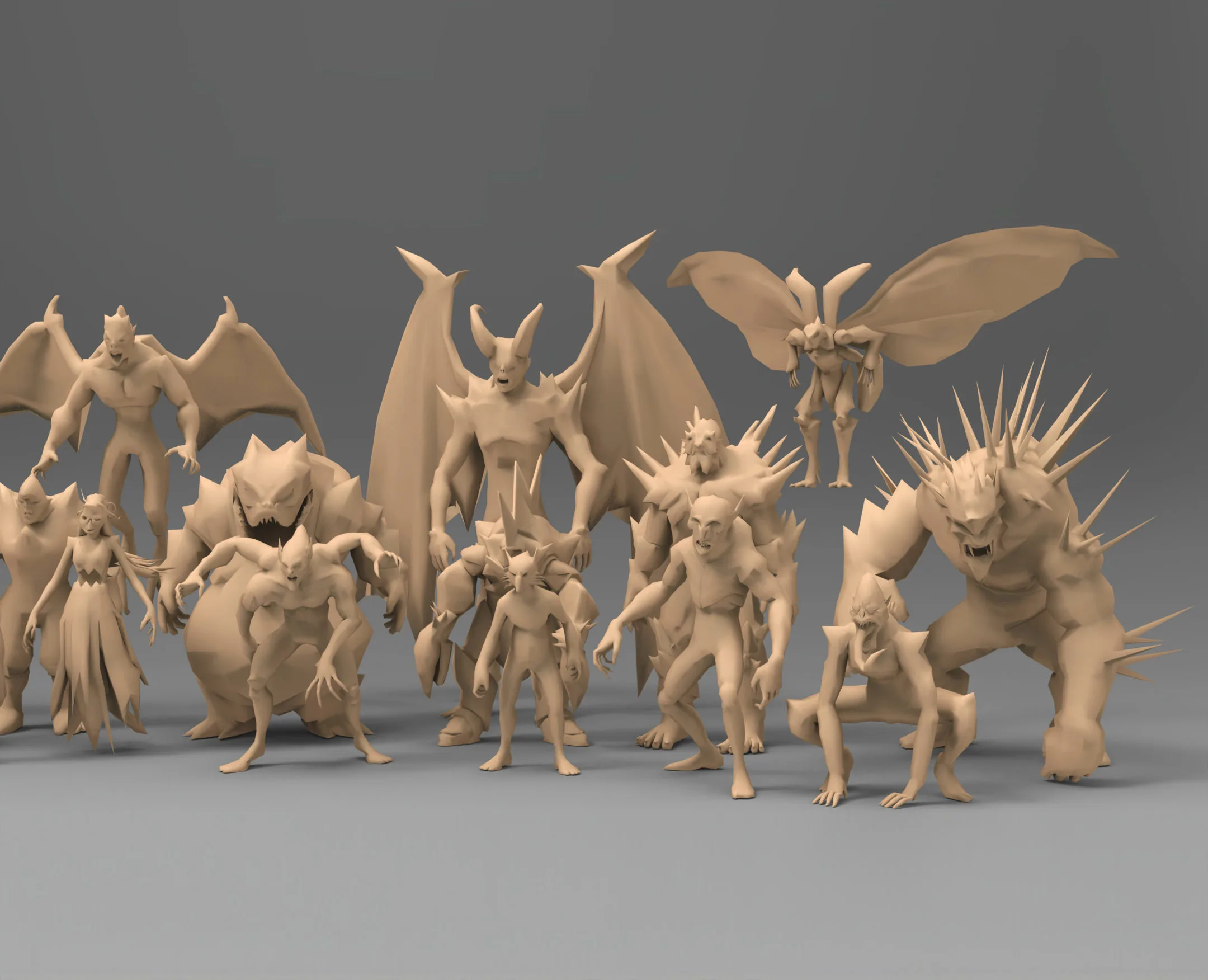 25 Basemesh creature collection