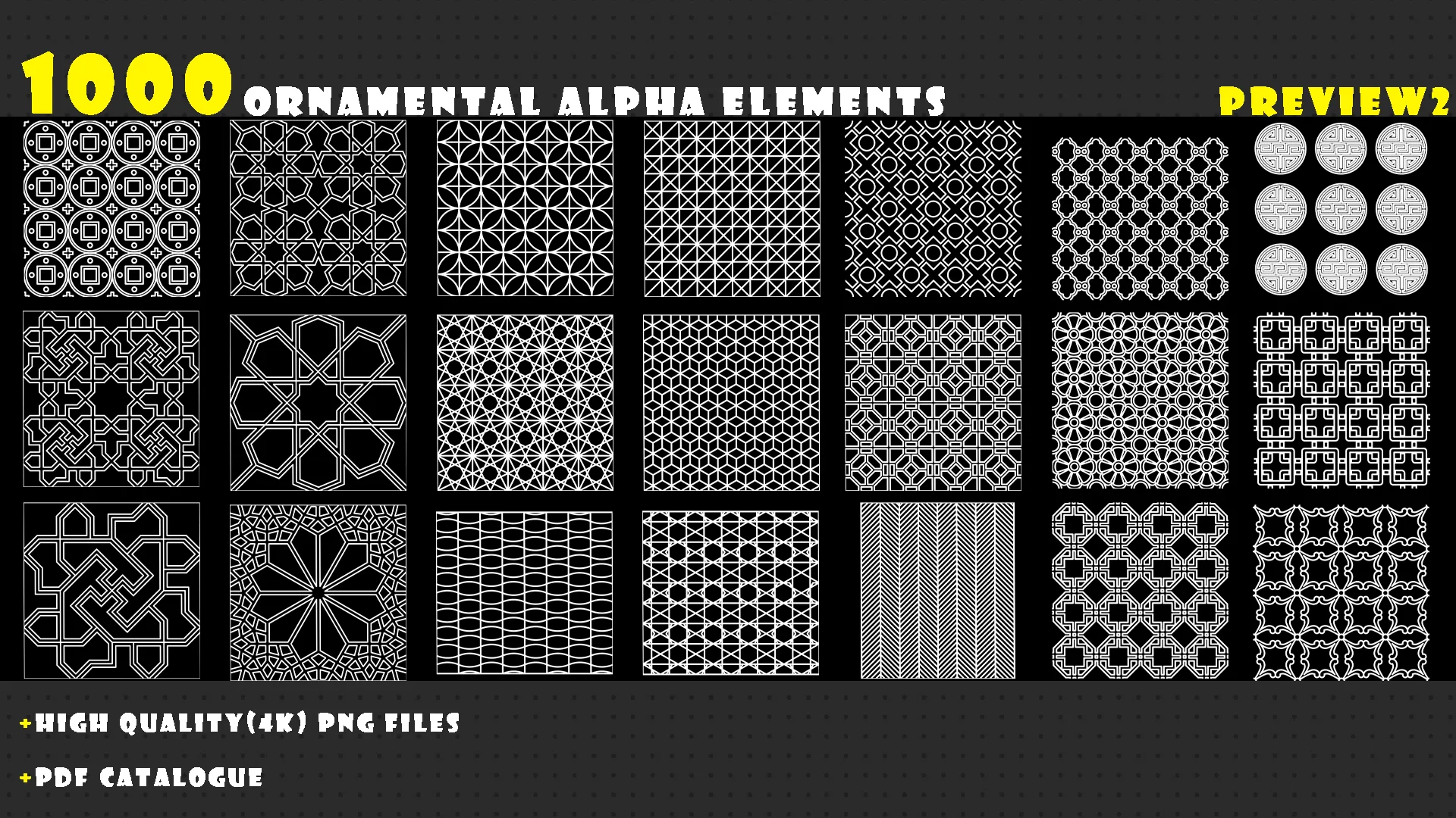 1000 Practical ornamental Alpha elements