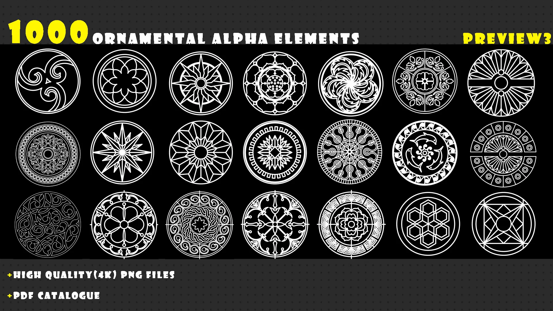 1000 Practical ornamental Alpha elements