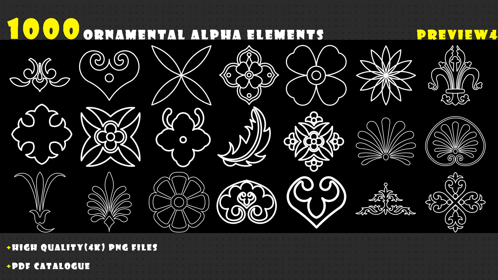 1000 Practical ornamental Alpha elements