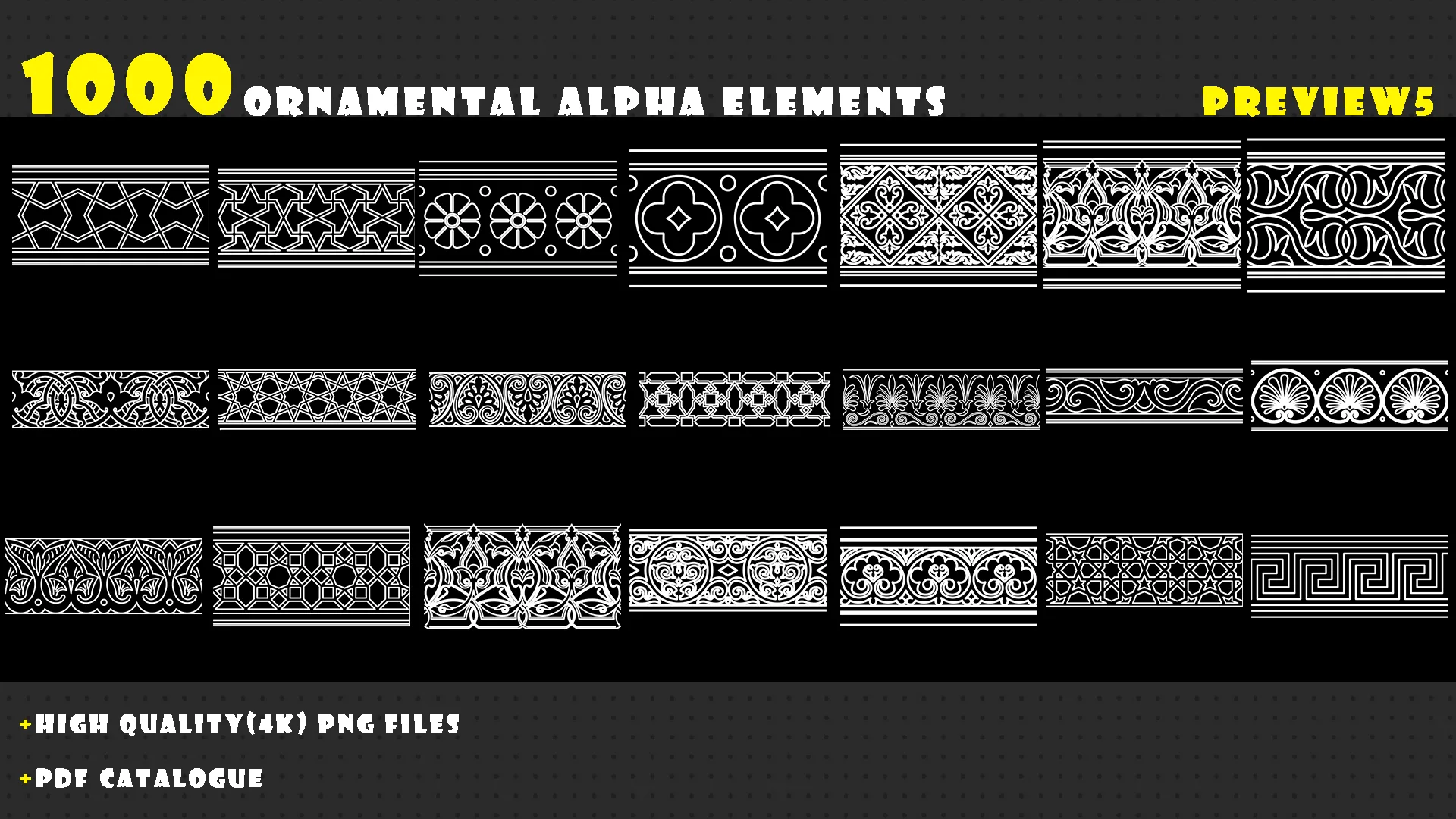 1000 Practical ornamental Alpha elements