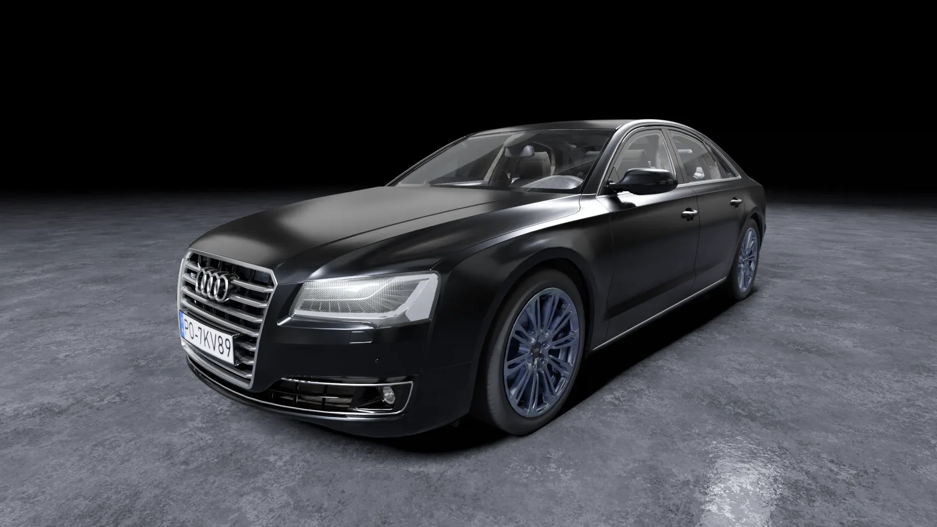 3D model of the Black Car Audi A8