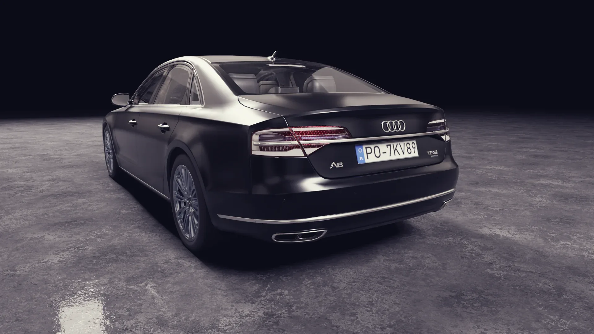 3D model of the Black Car Audi A8