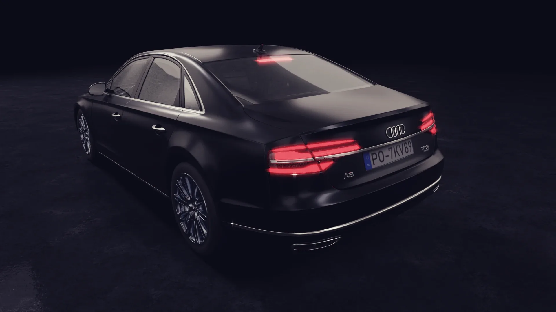 3D model of the Black Car Audi A8