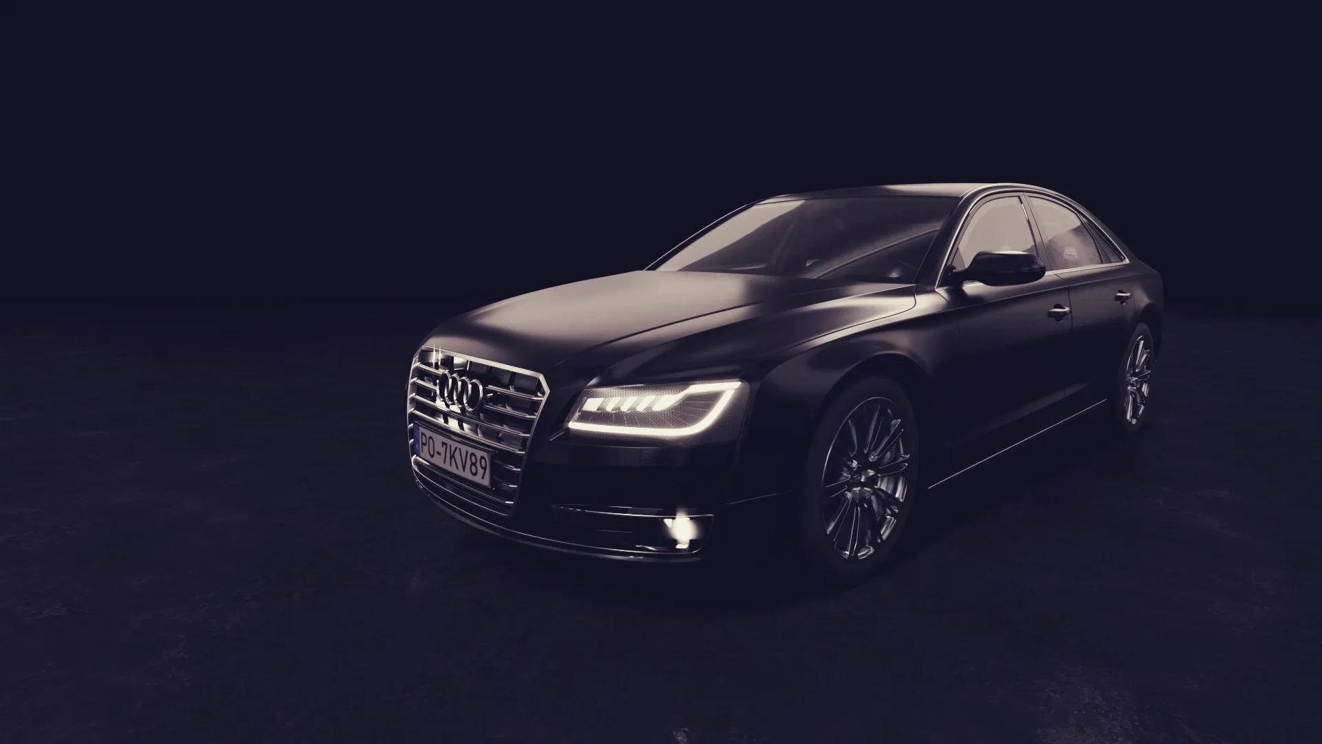 3D model of the Black Car Audi A8