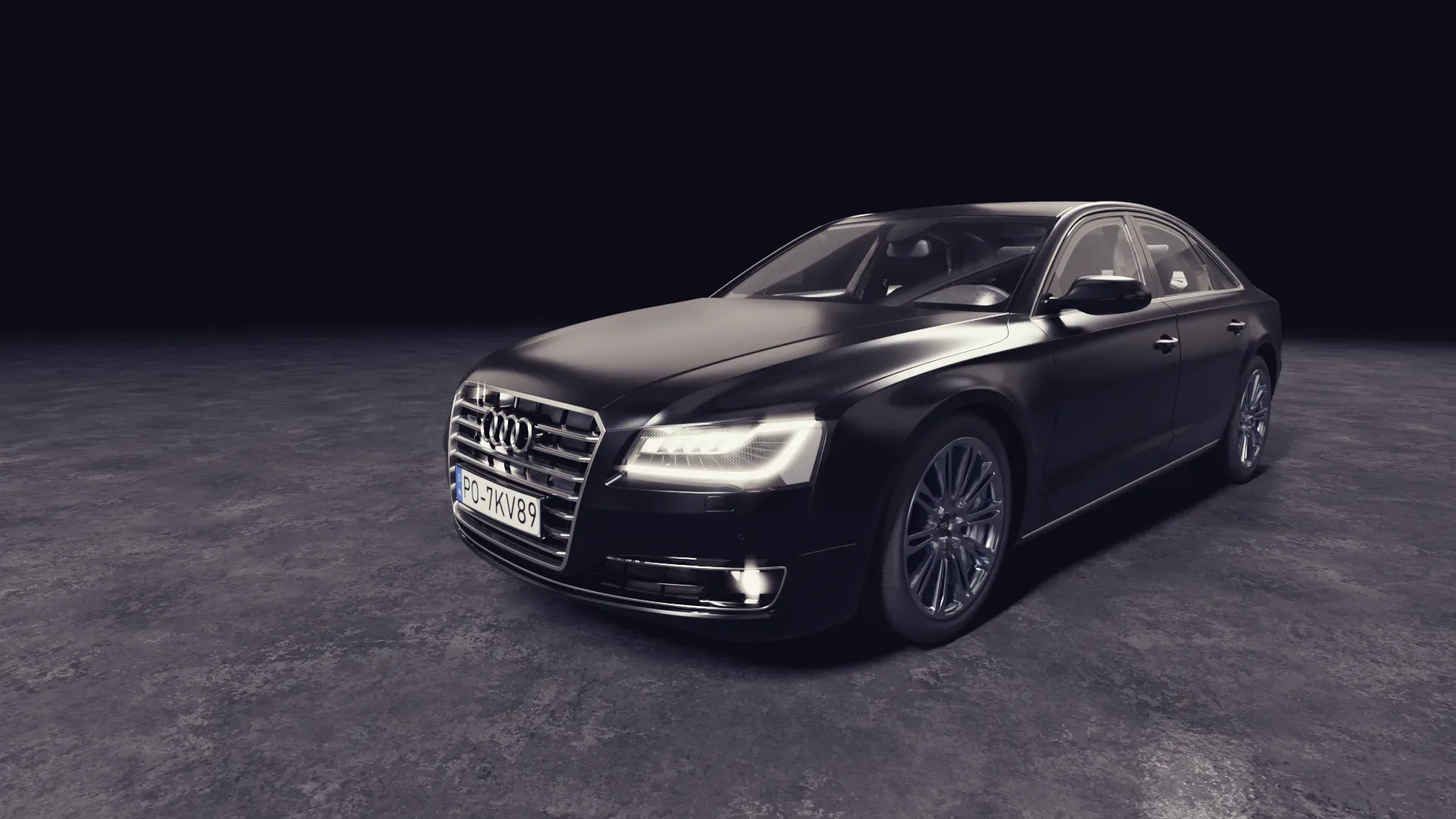 3D model of the Black Car Audi A8