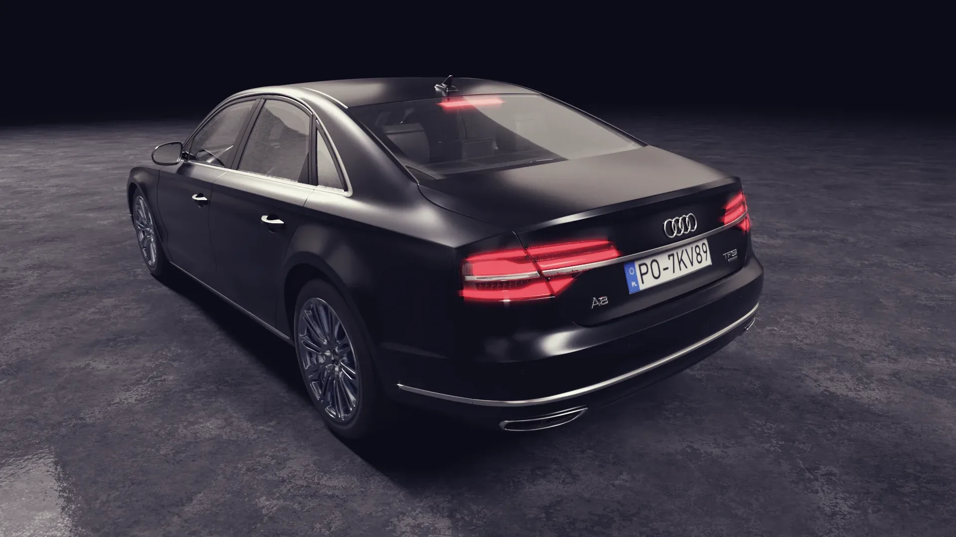 3D model of the Black Car Audi A8