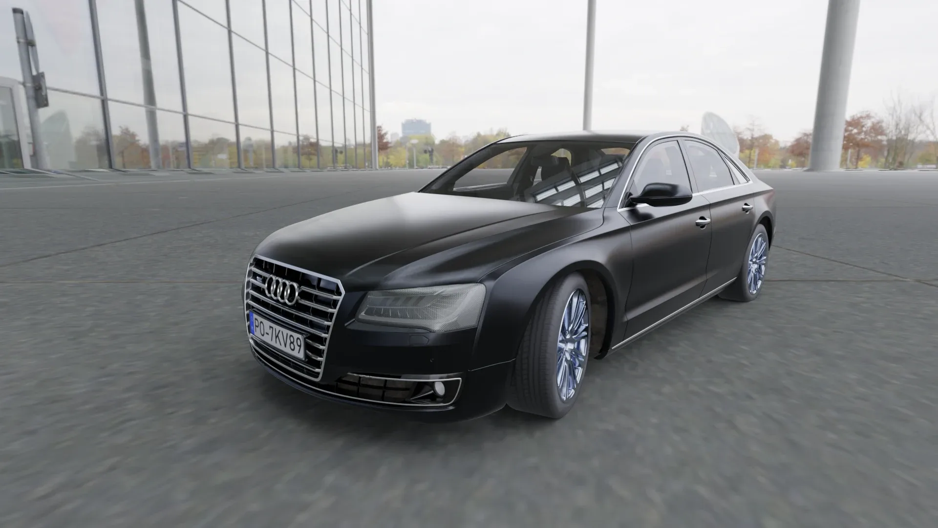 3D model of the Black Car Audi A8