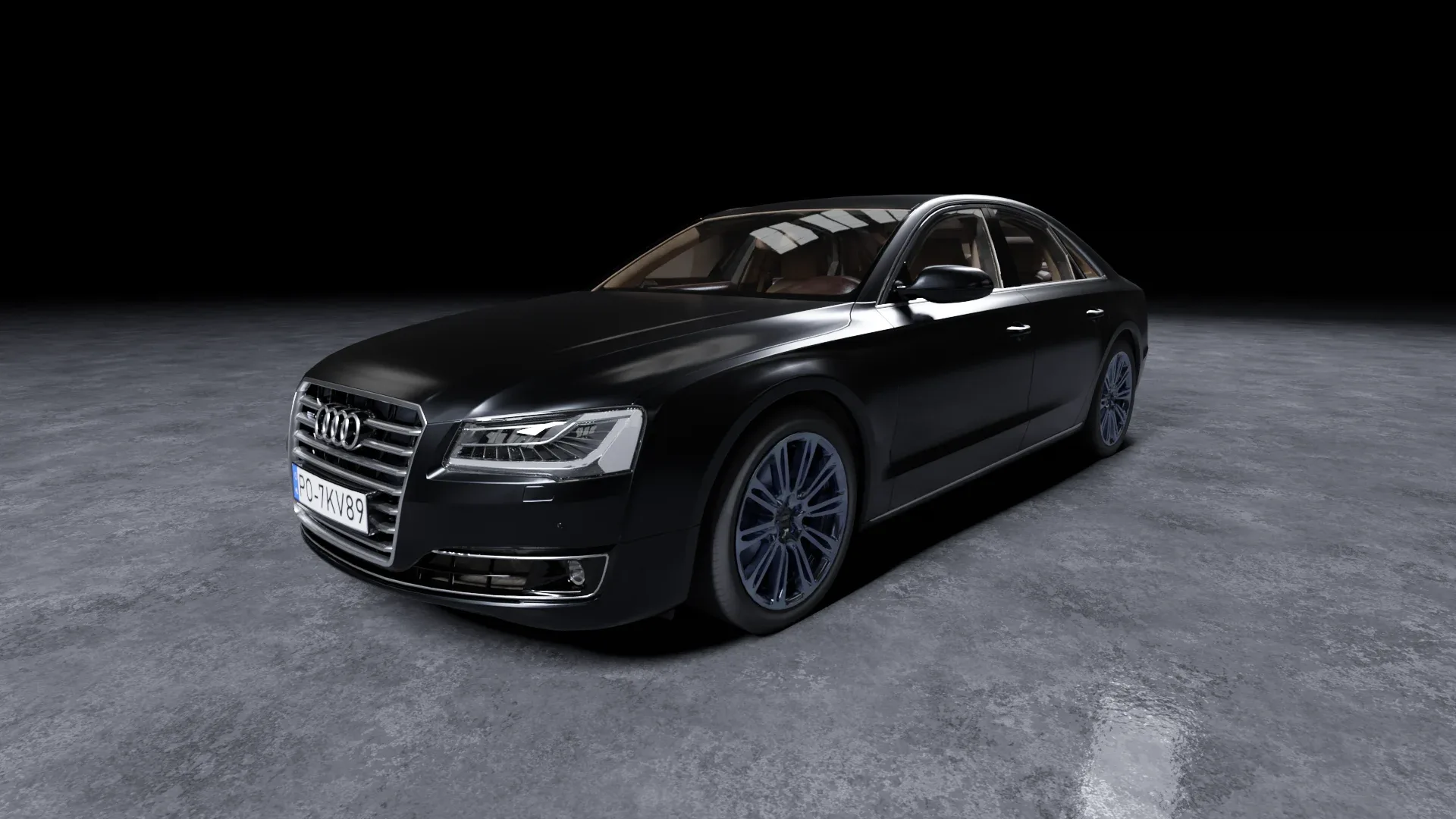 3D model of the Black Car Audi A8