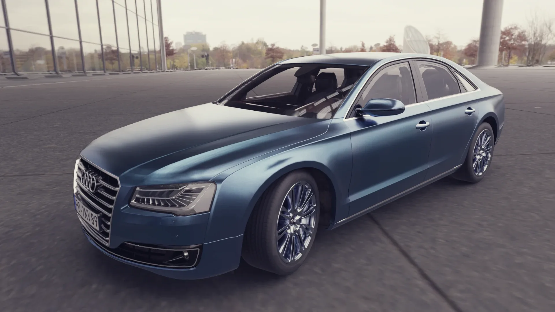 3D model of the Blue Car Audi A8