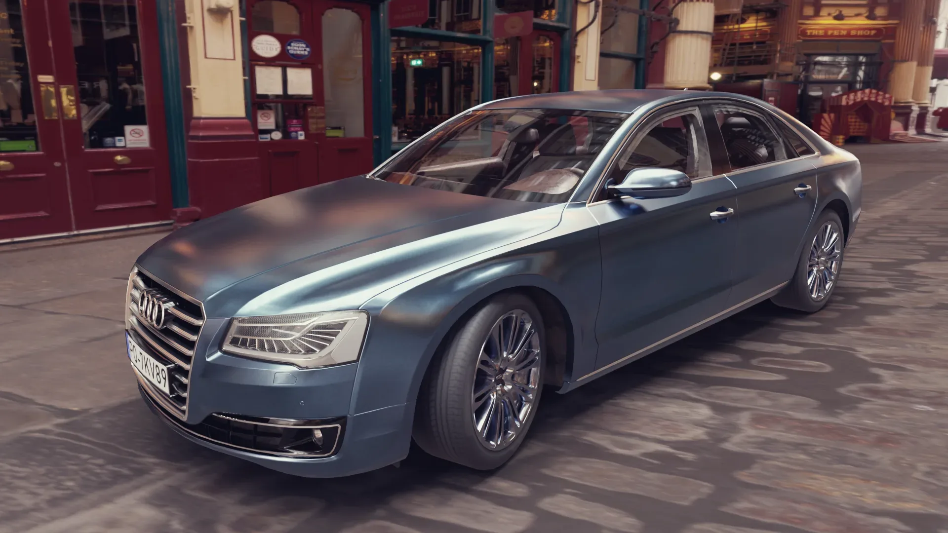 3D model of the Blue Car Audi A8