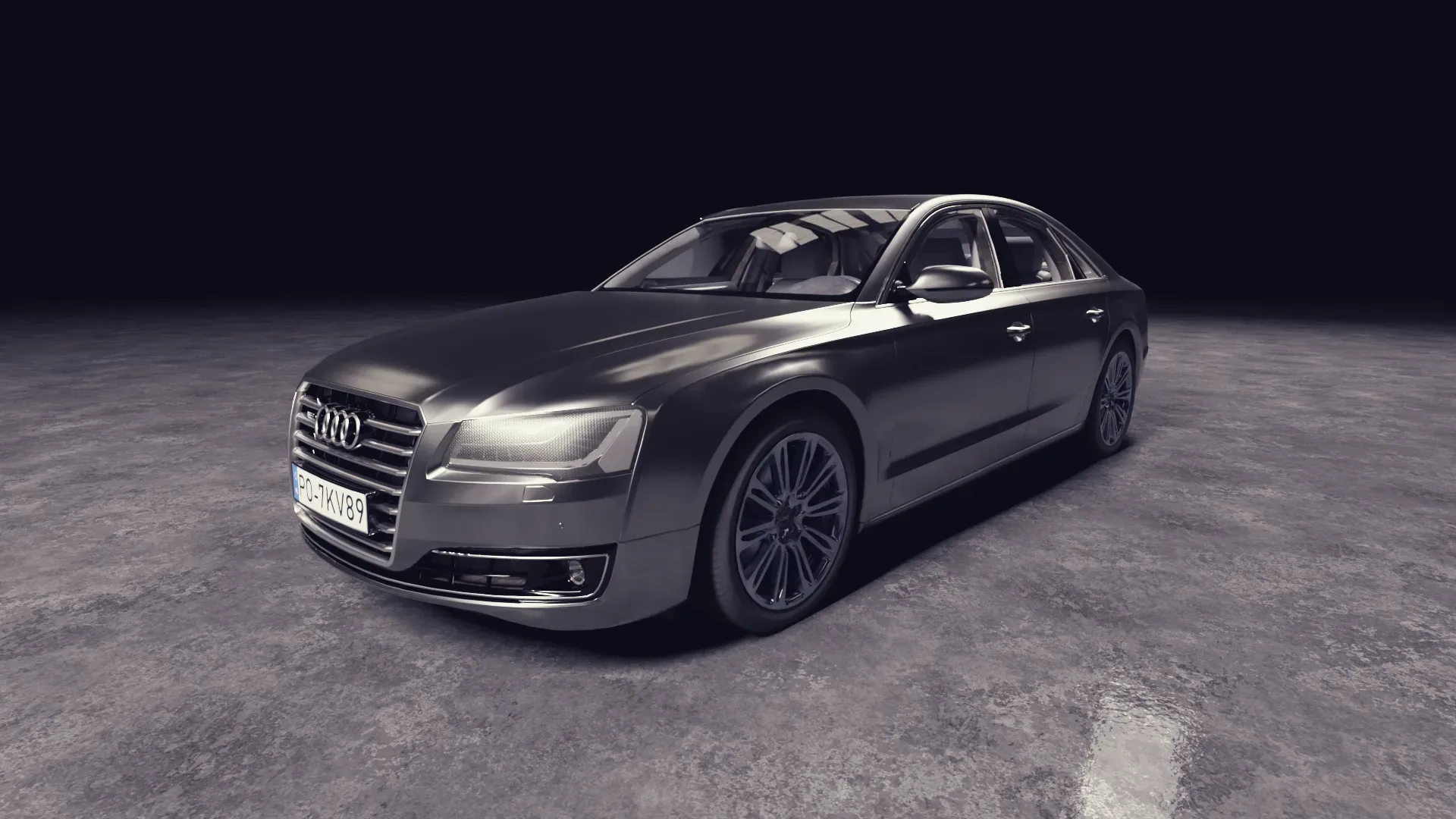 3D model of the Gray Car Audi A8