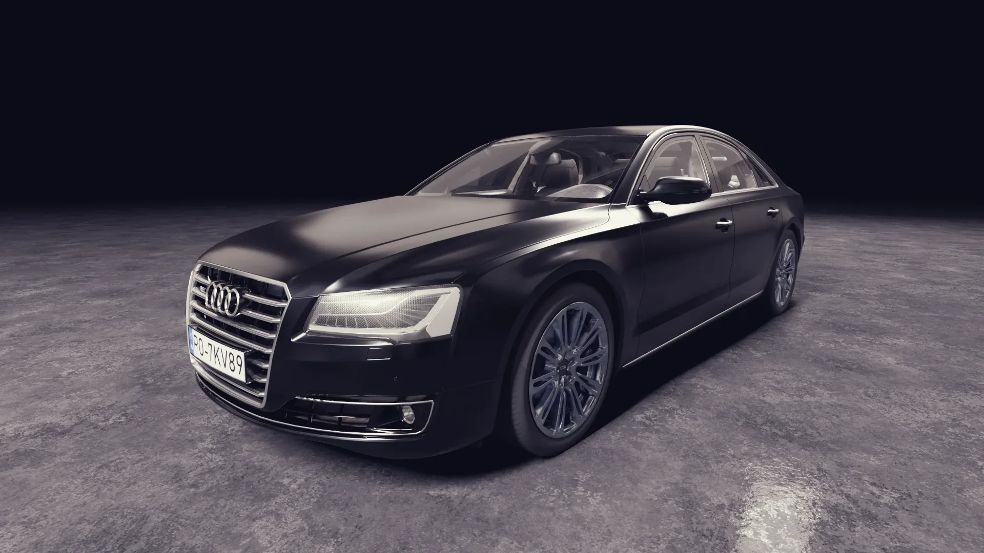 3D model of the Gray Car Audi A8