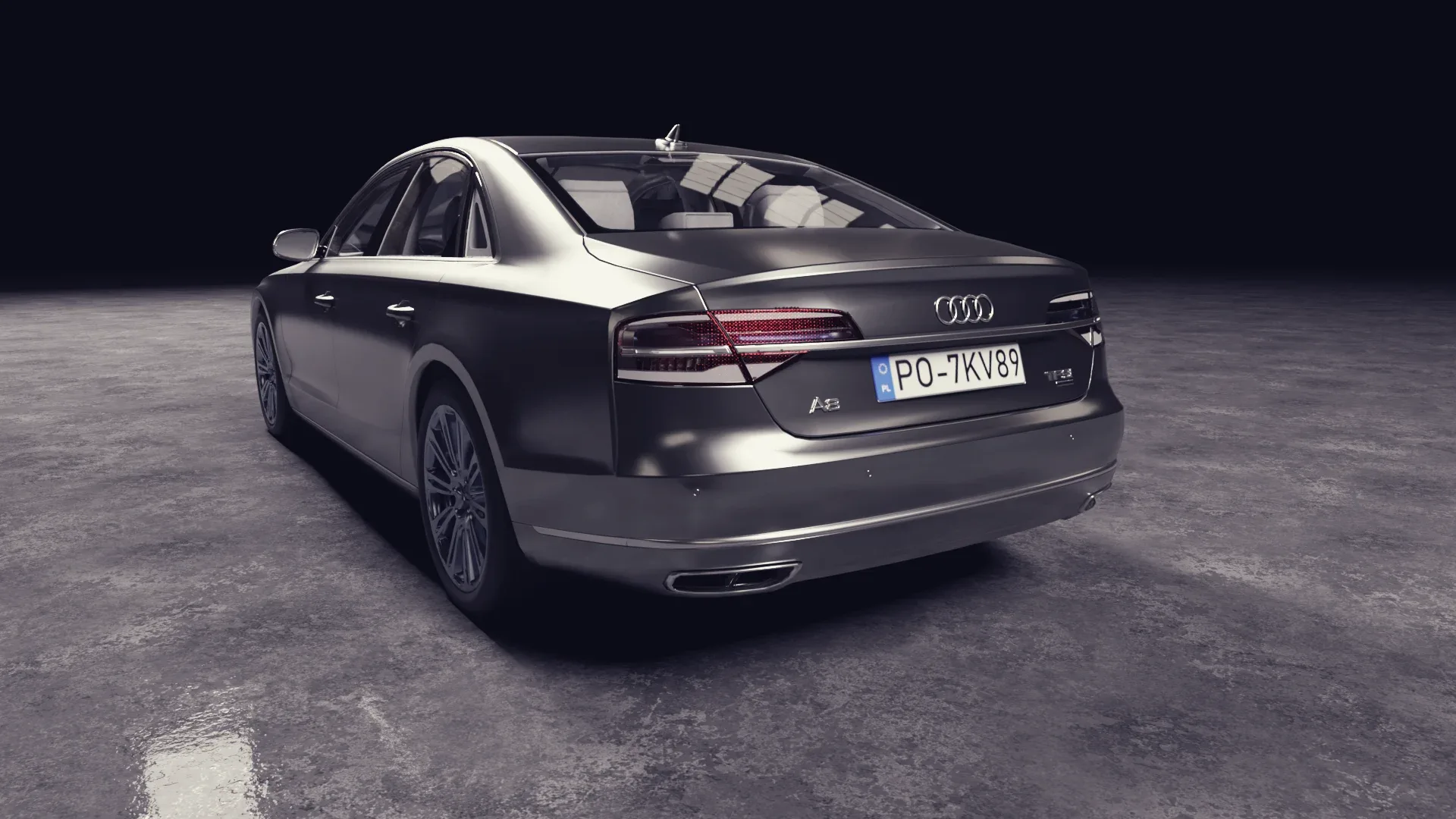 3D model of the Gray Car Audi A8