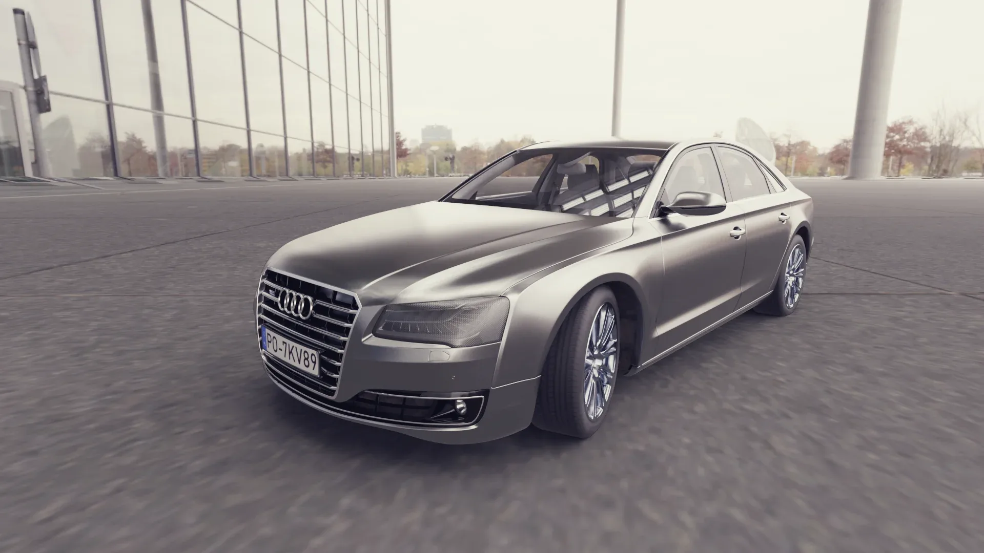 3D model of the Gray Car Audi A8