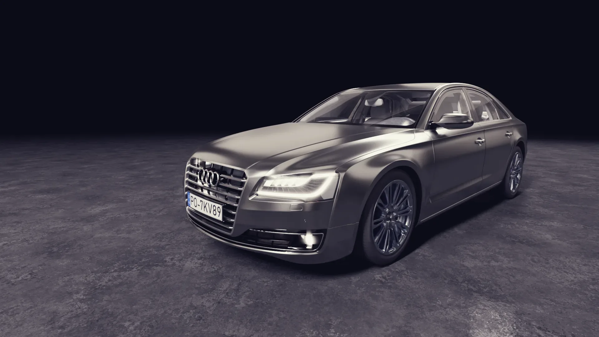 3D model of the Gray Car Audi A8