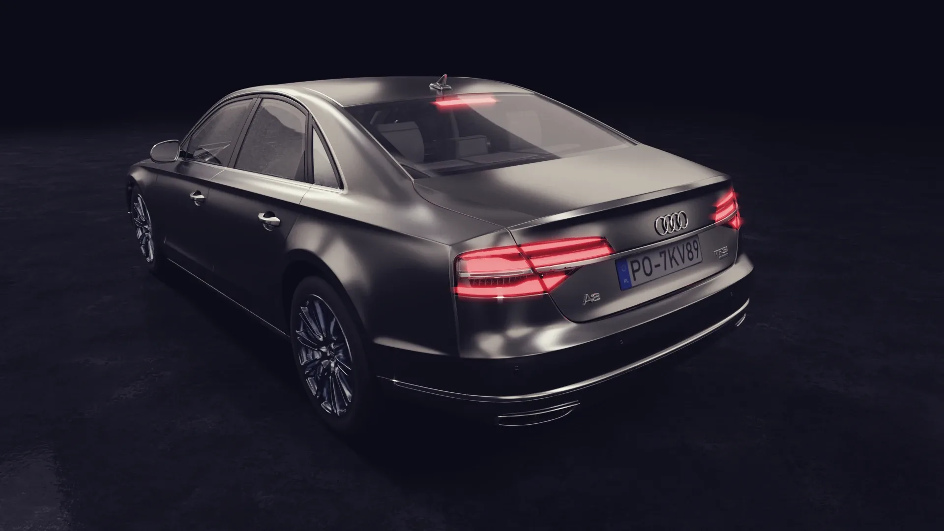 3D model of the Gray Car Audi A8