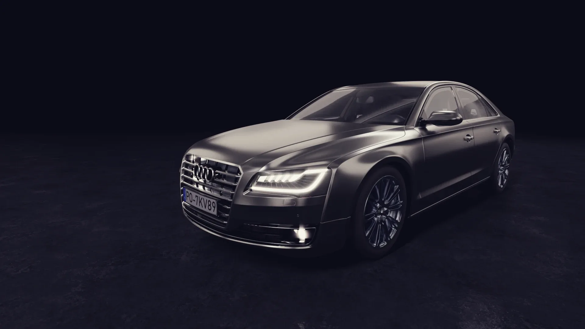 3D model of the Gray Car Audi A8