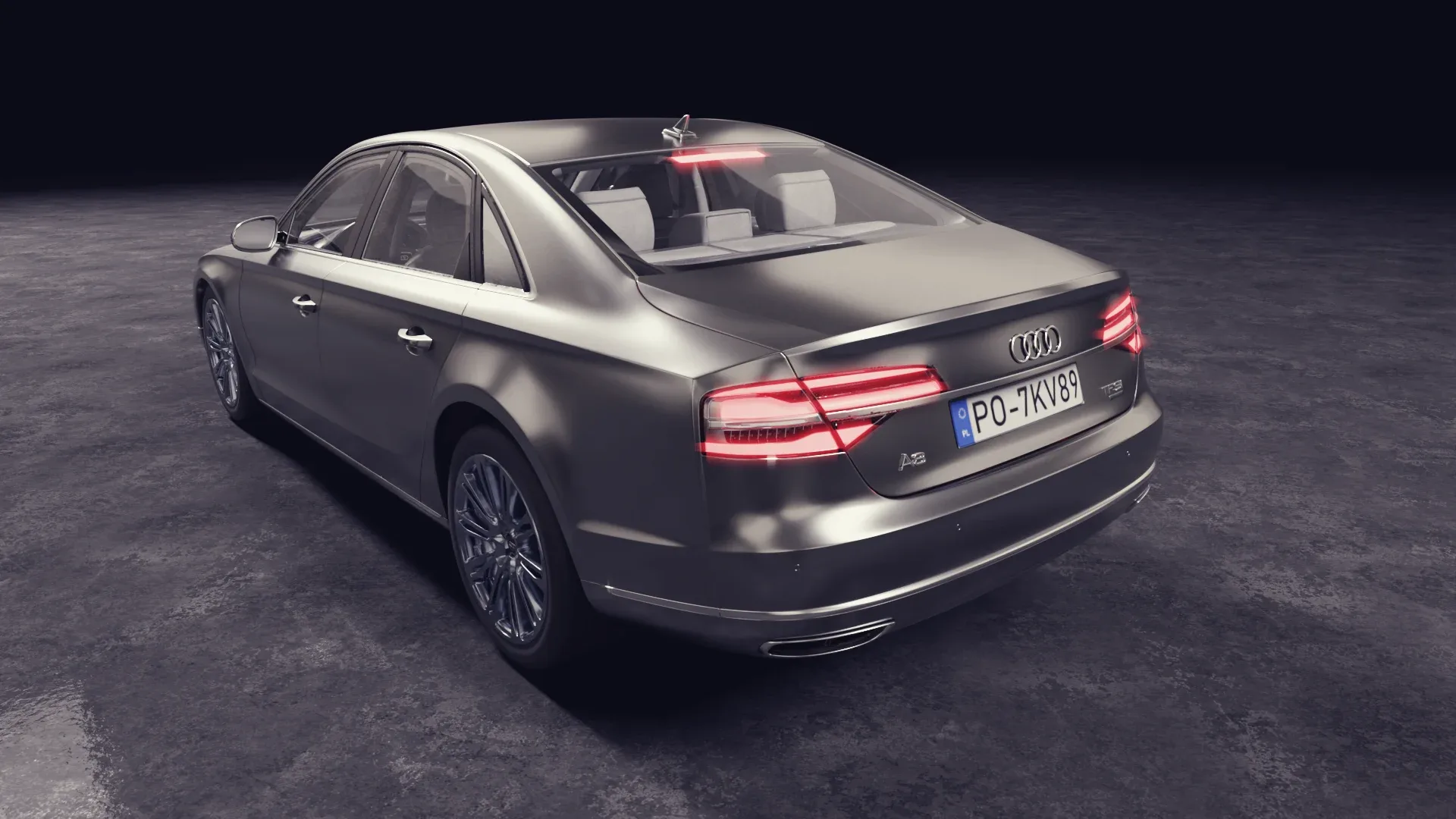 3D model of the Gray Car Audi A8