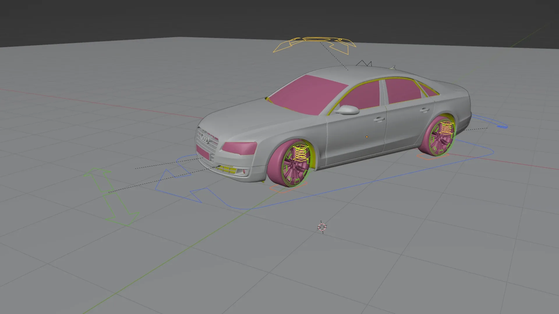 3D model of the Red Car Audi A8