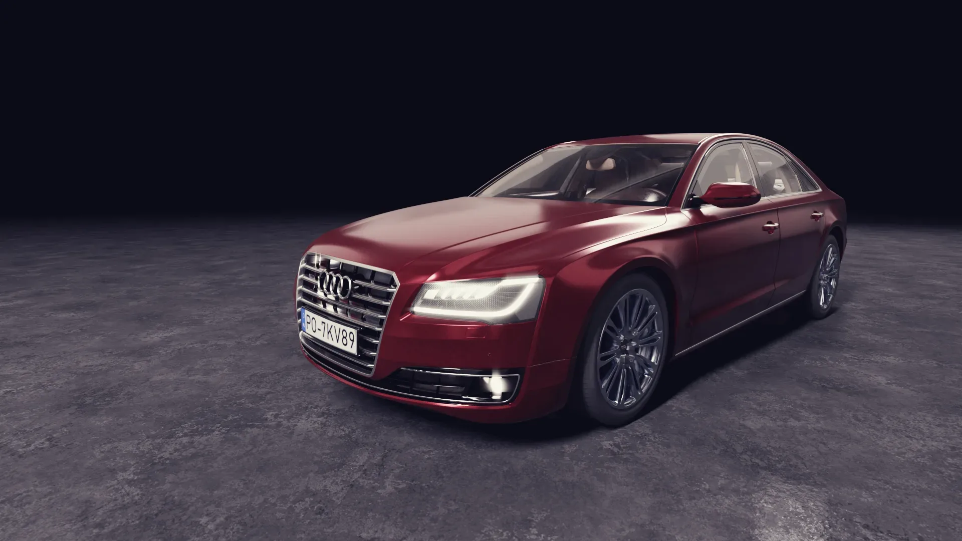 3D model of the Red Car Audi A8