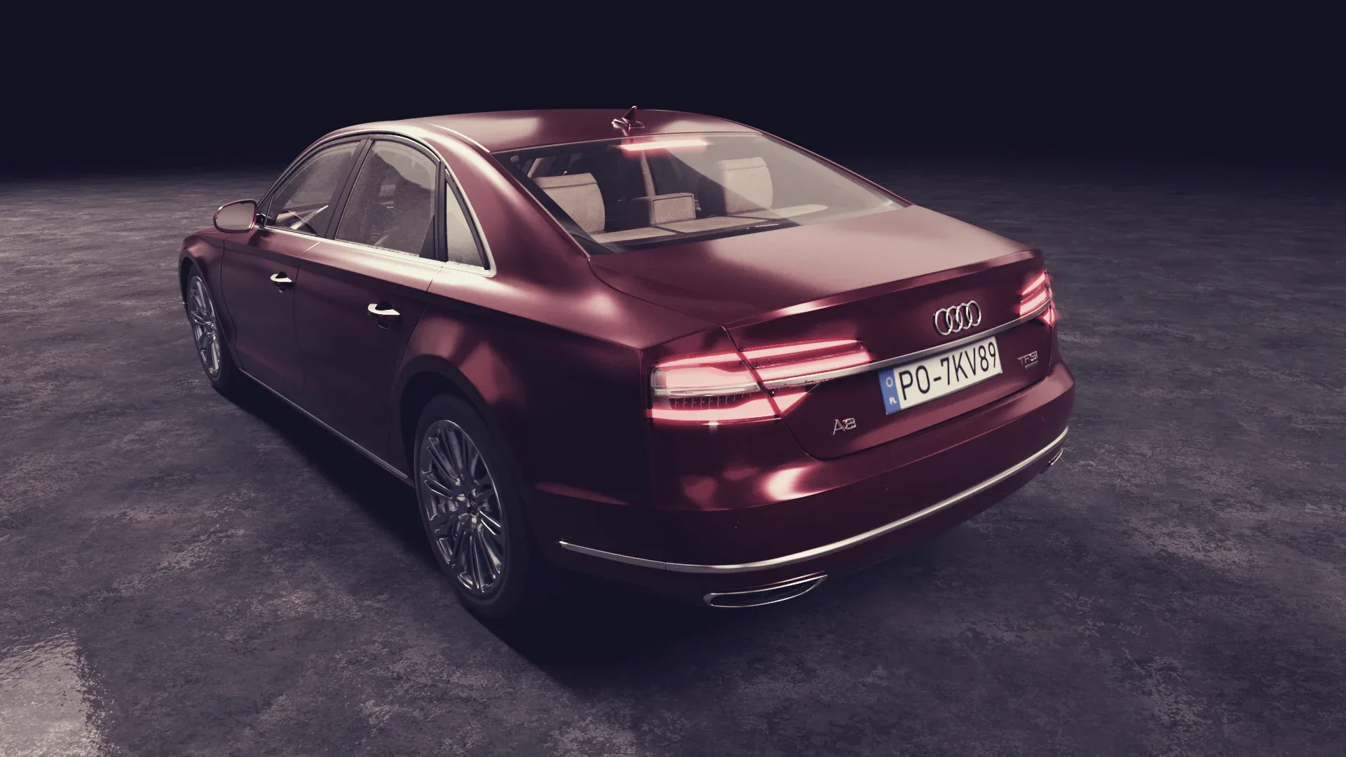 3D model of the Red Car Audi A8