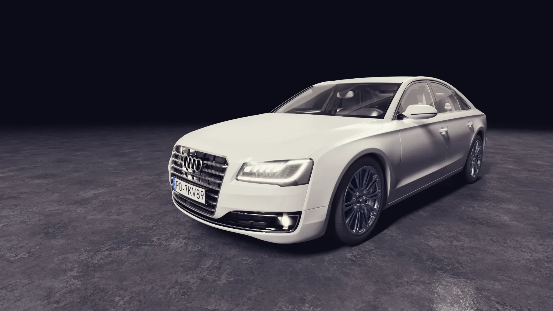 3D model of the White Car Audi A8