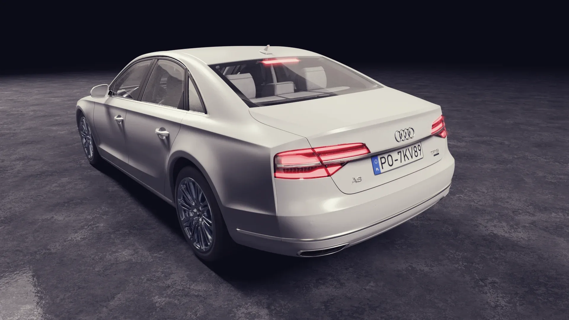 3D model of the White Car Audi A8