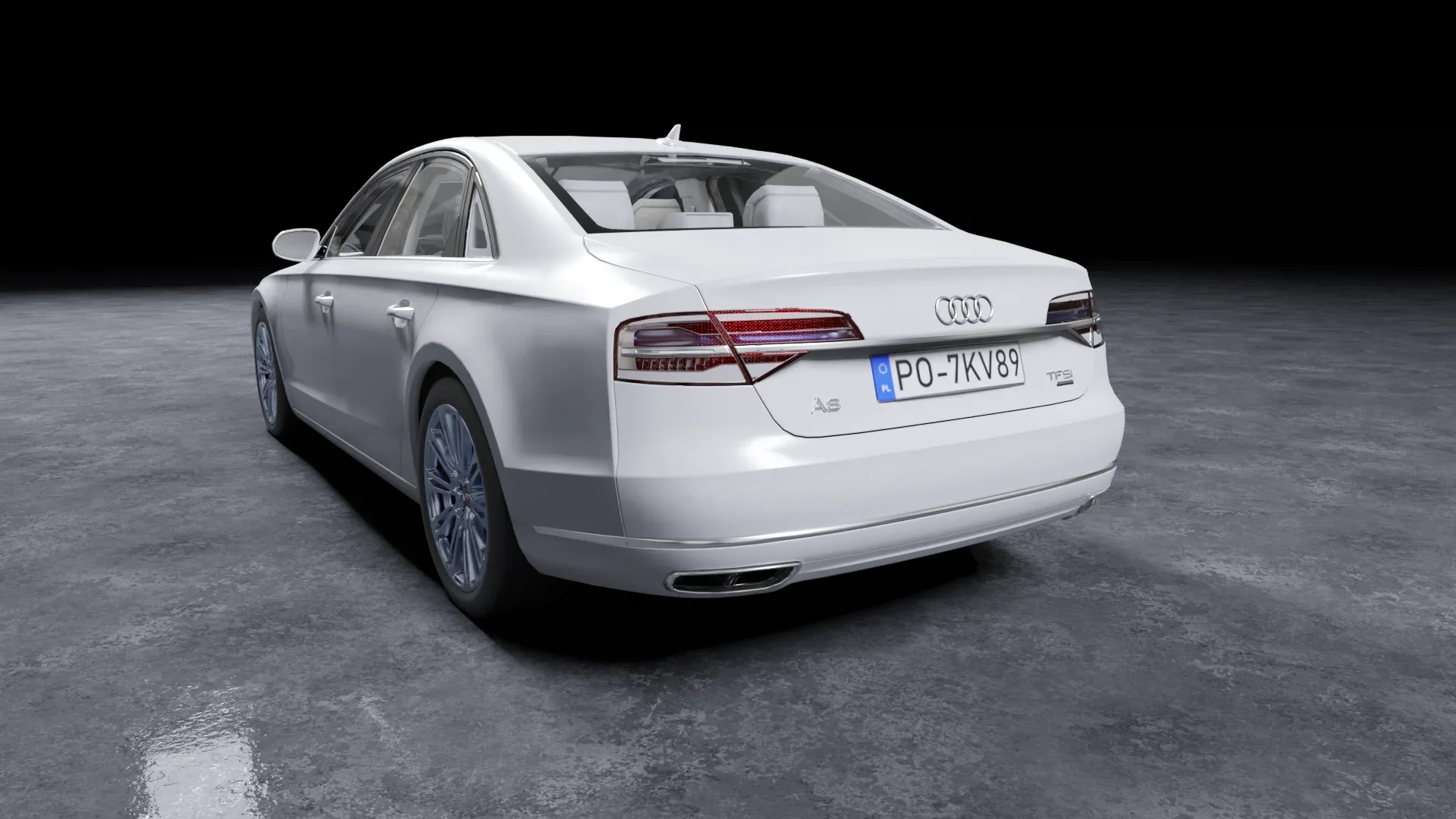 3D model of the White Car Audi A8