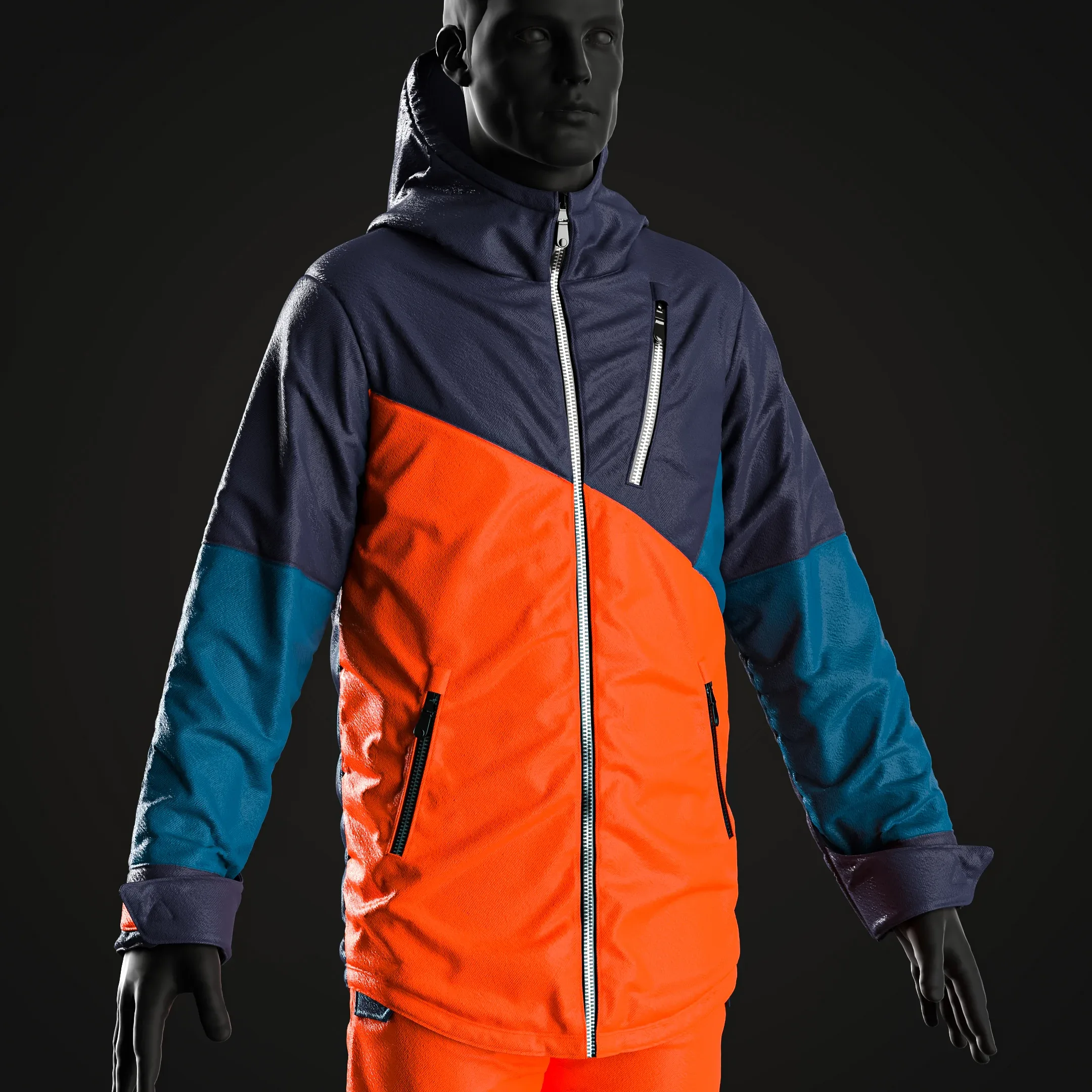 Jackets and Pants Snowboarding + Clo3D + OBJ Vol.01