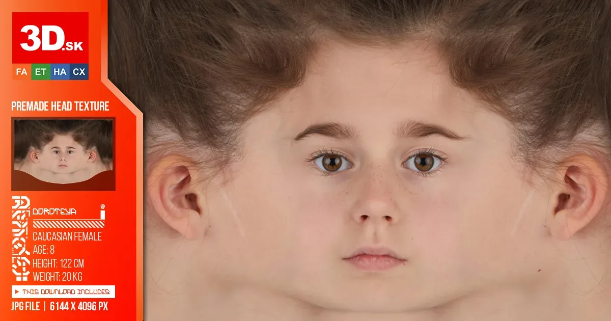 Premade Female Head Texture | Doroteya