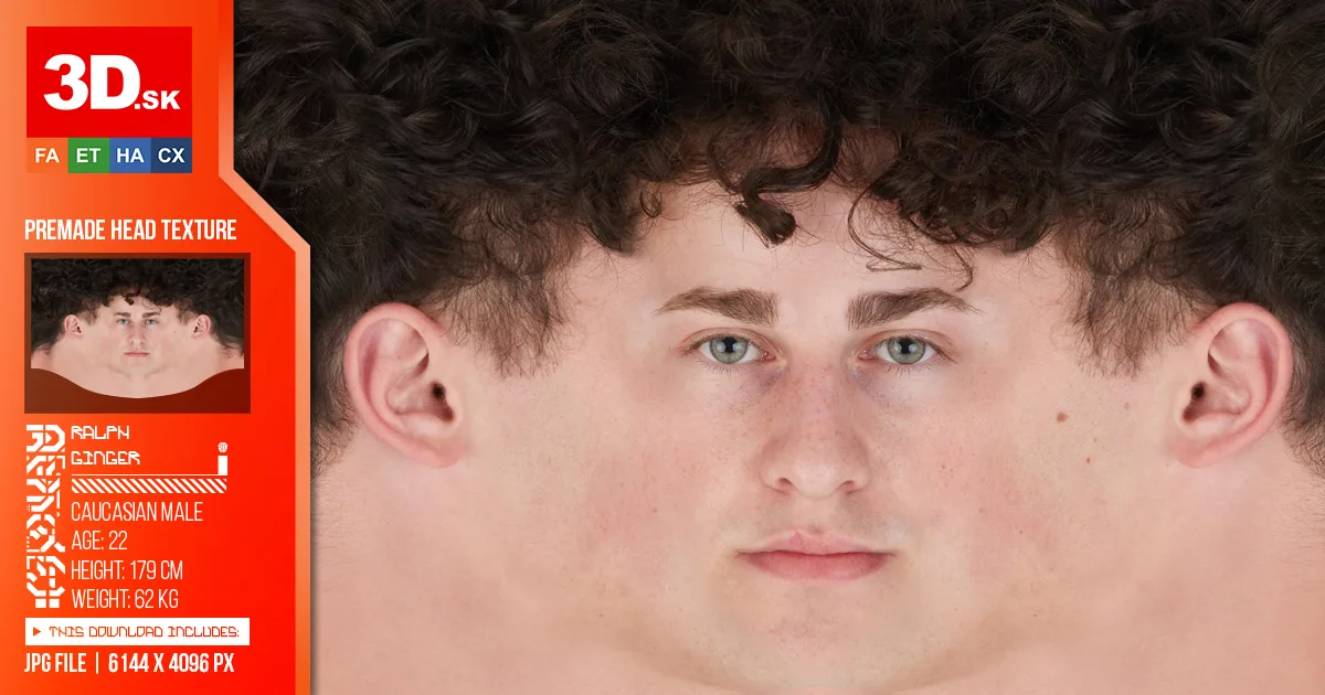 Premade Male Head Texture | Ralph Ginger