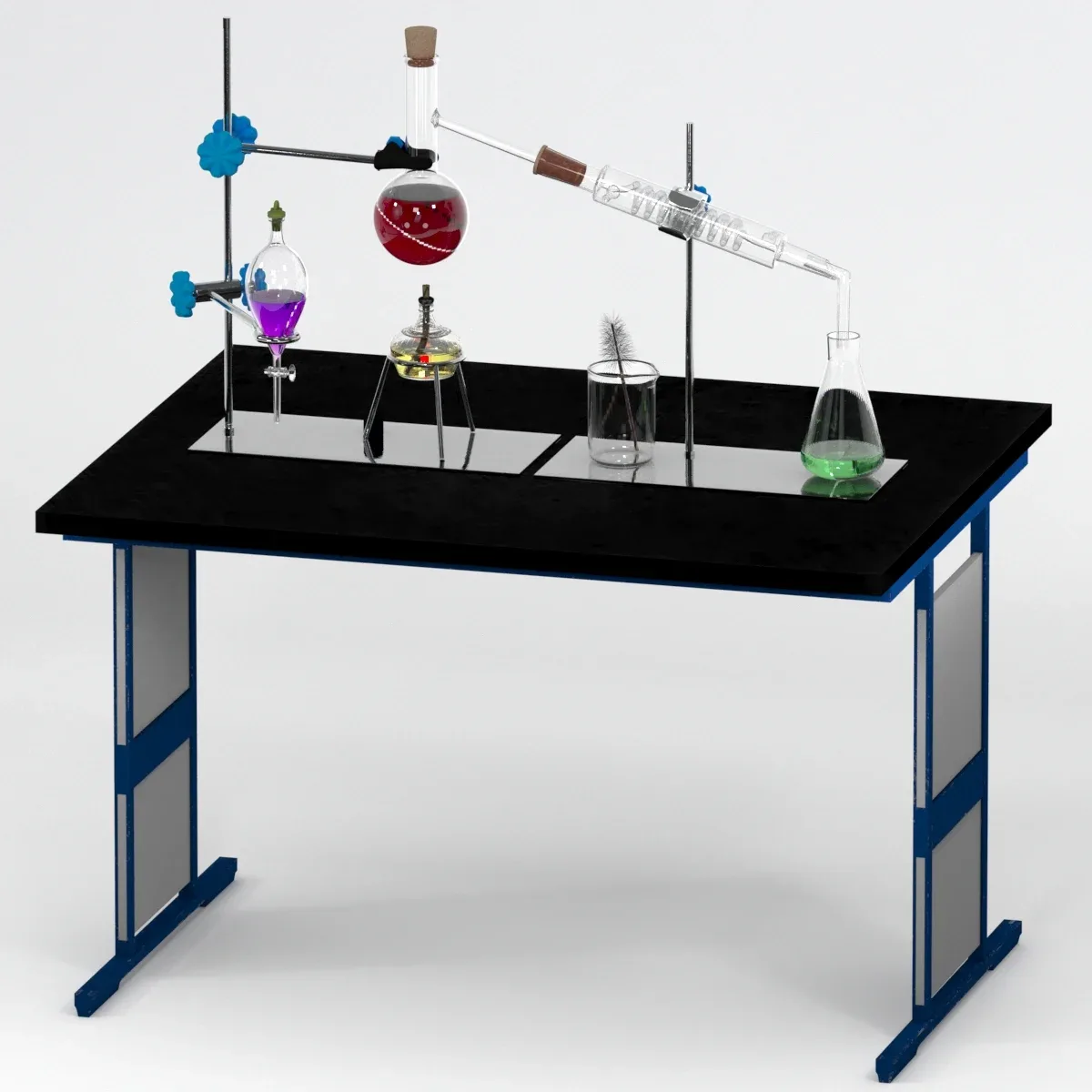 Chemistry Laboratory Glassware on the table (Condenser)