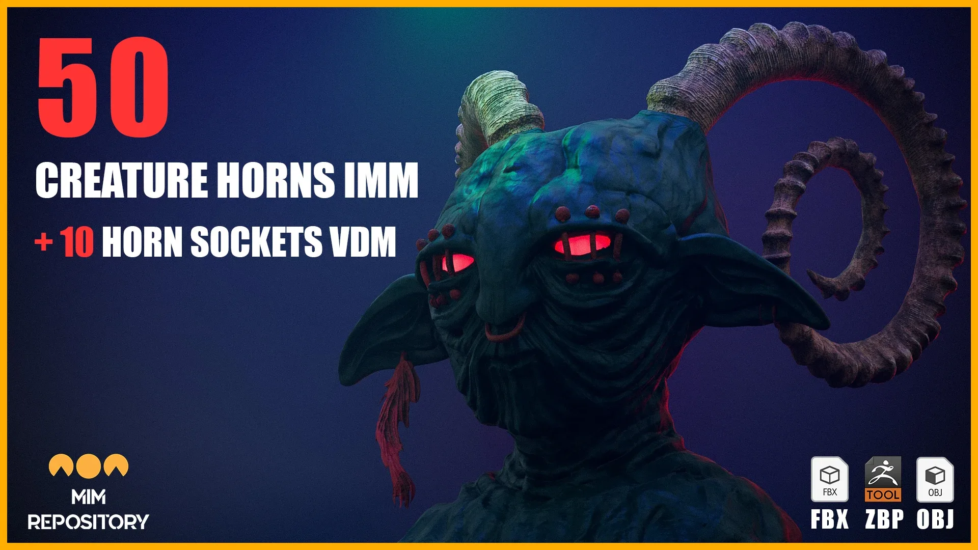 50 Creature Horns IMM + 10 Horn Sockets VDM