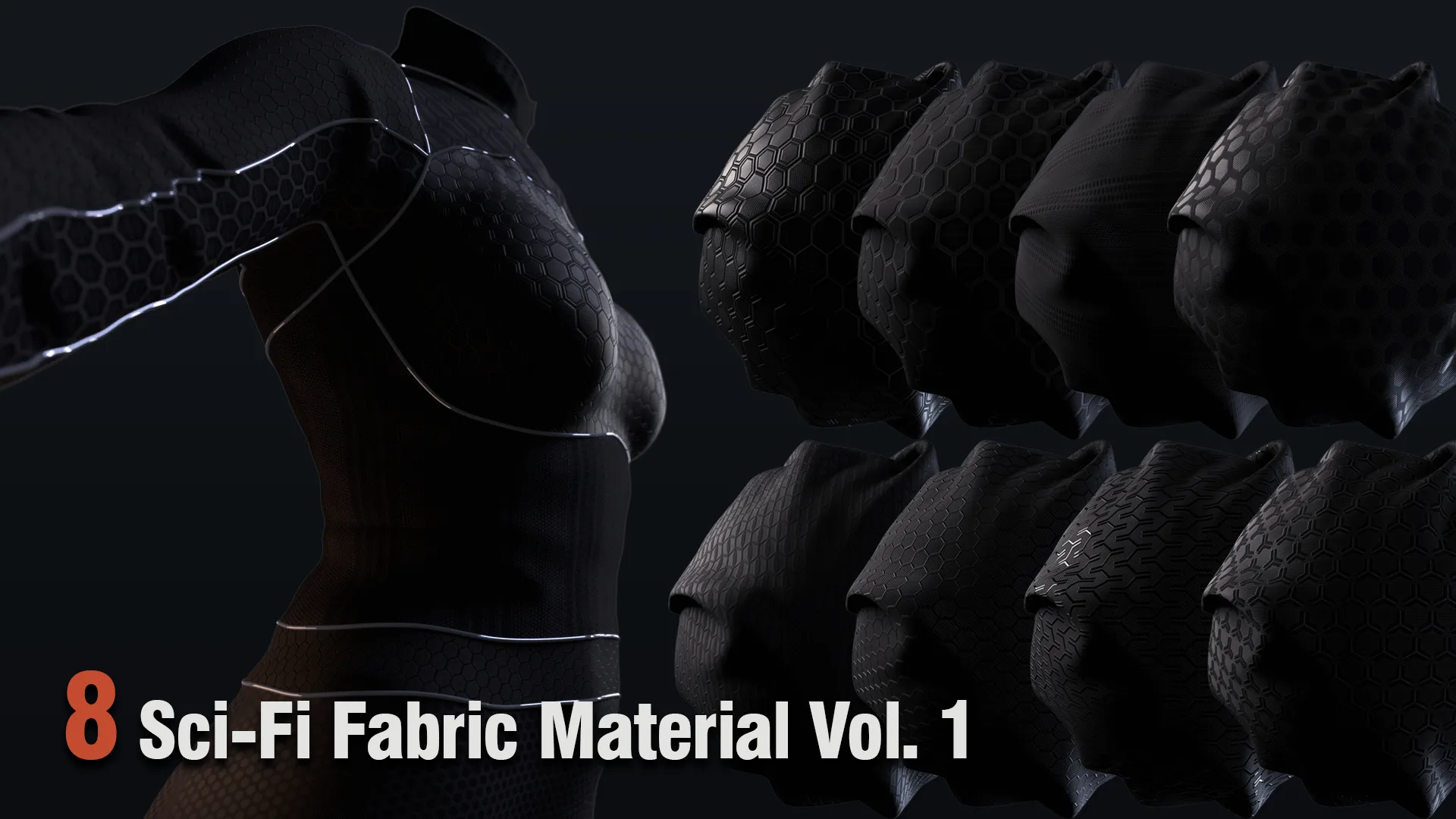 8 Sci-Fi Fabric Material Vol. 1