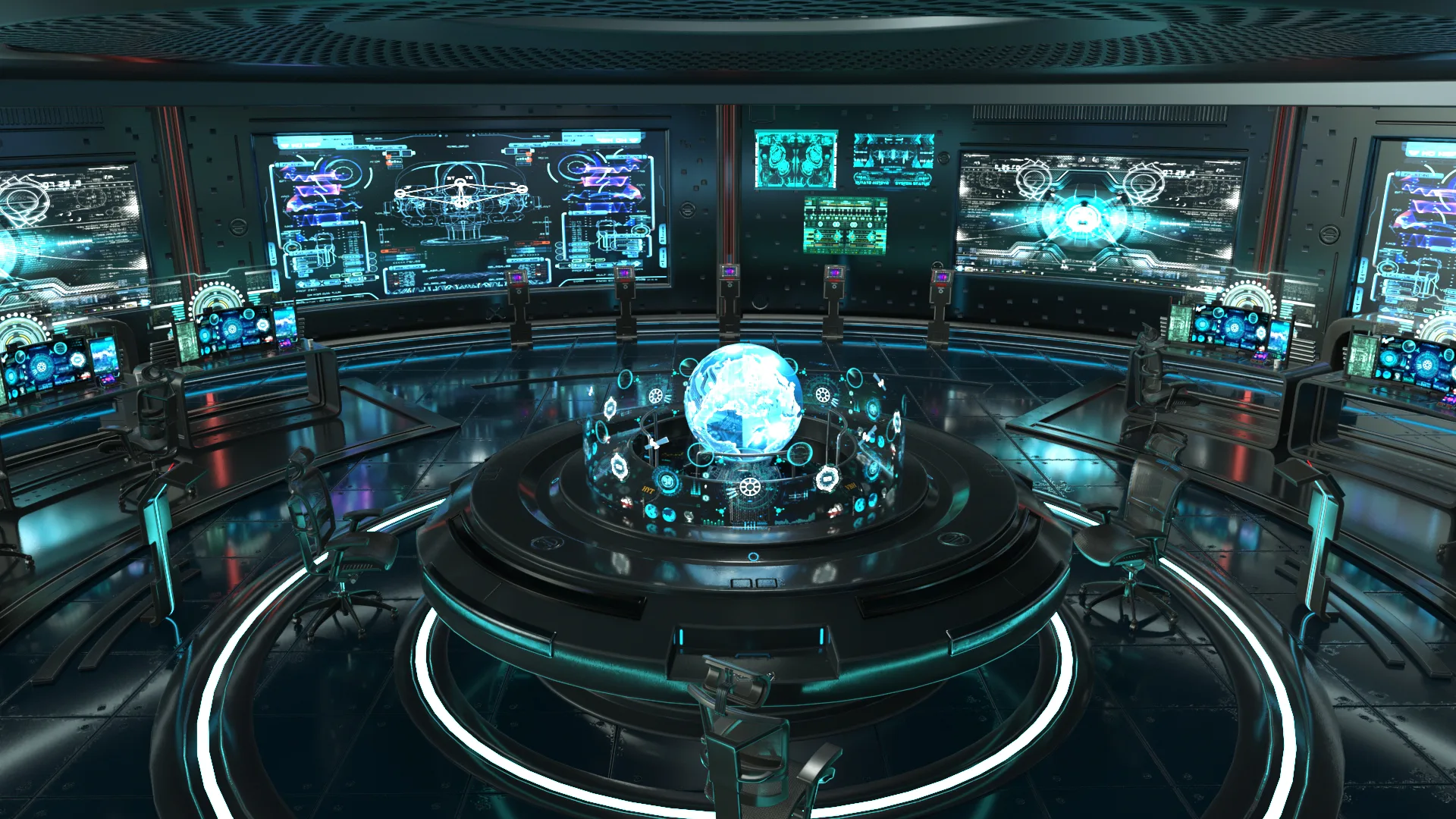 Sci Fi Interior Station 3D model