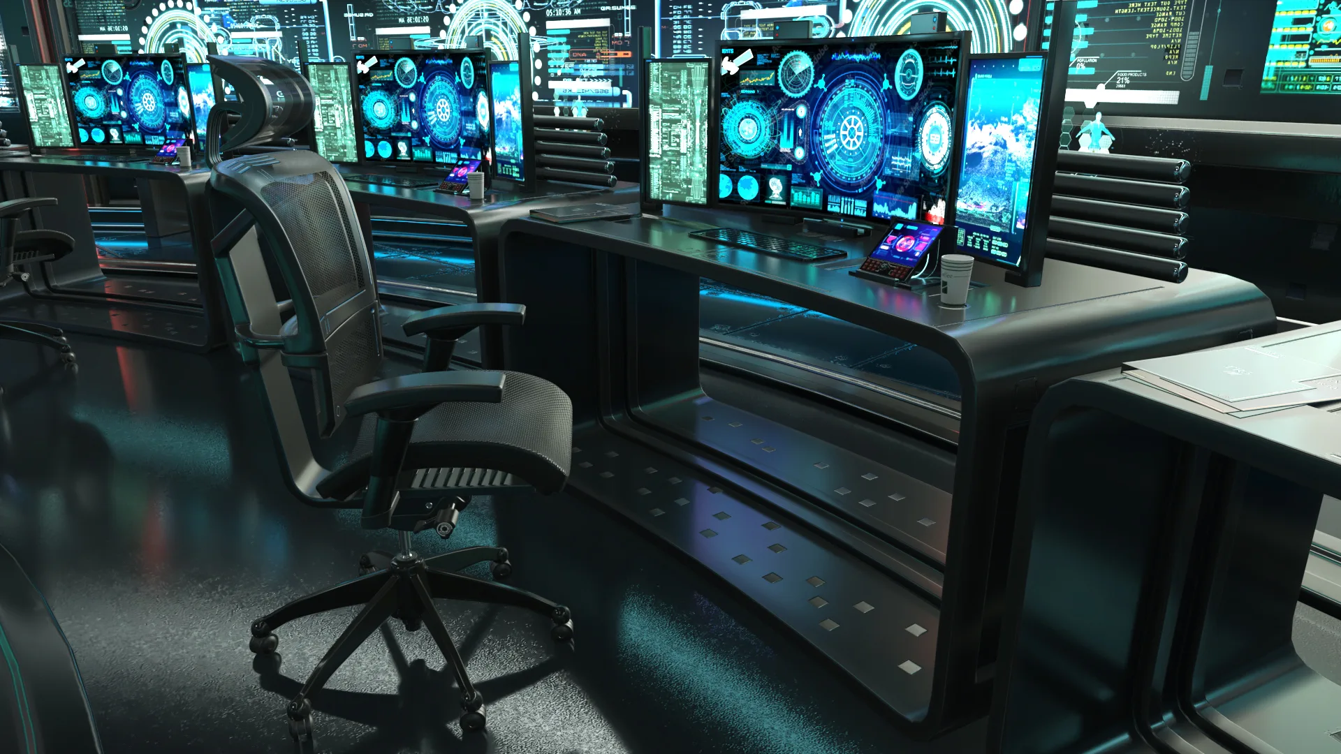 Sci Fi Interior Station 3D model