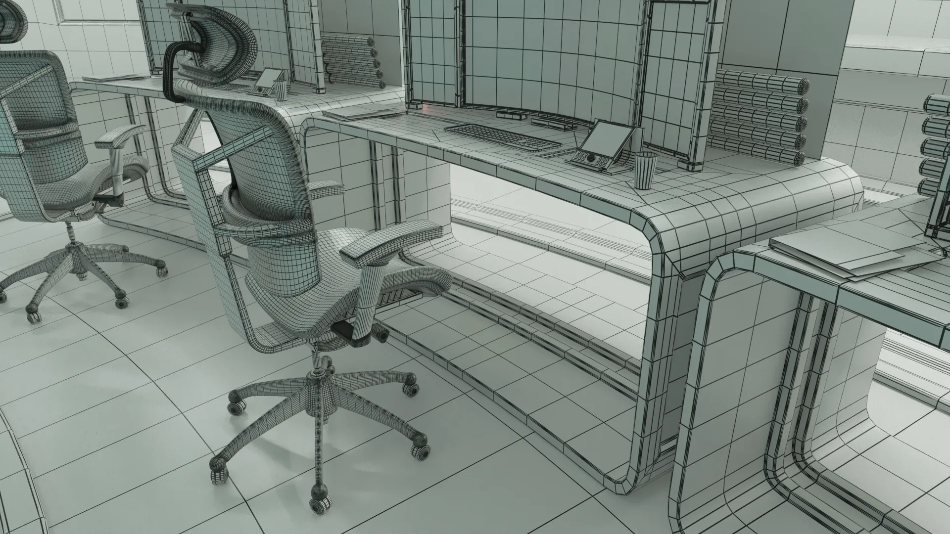 Sci Fi Interior Station 3D model