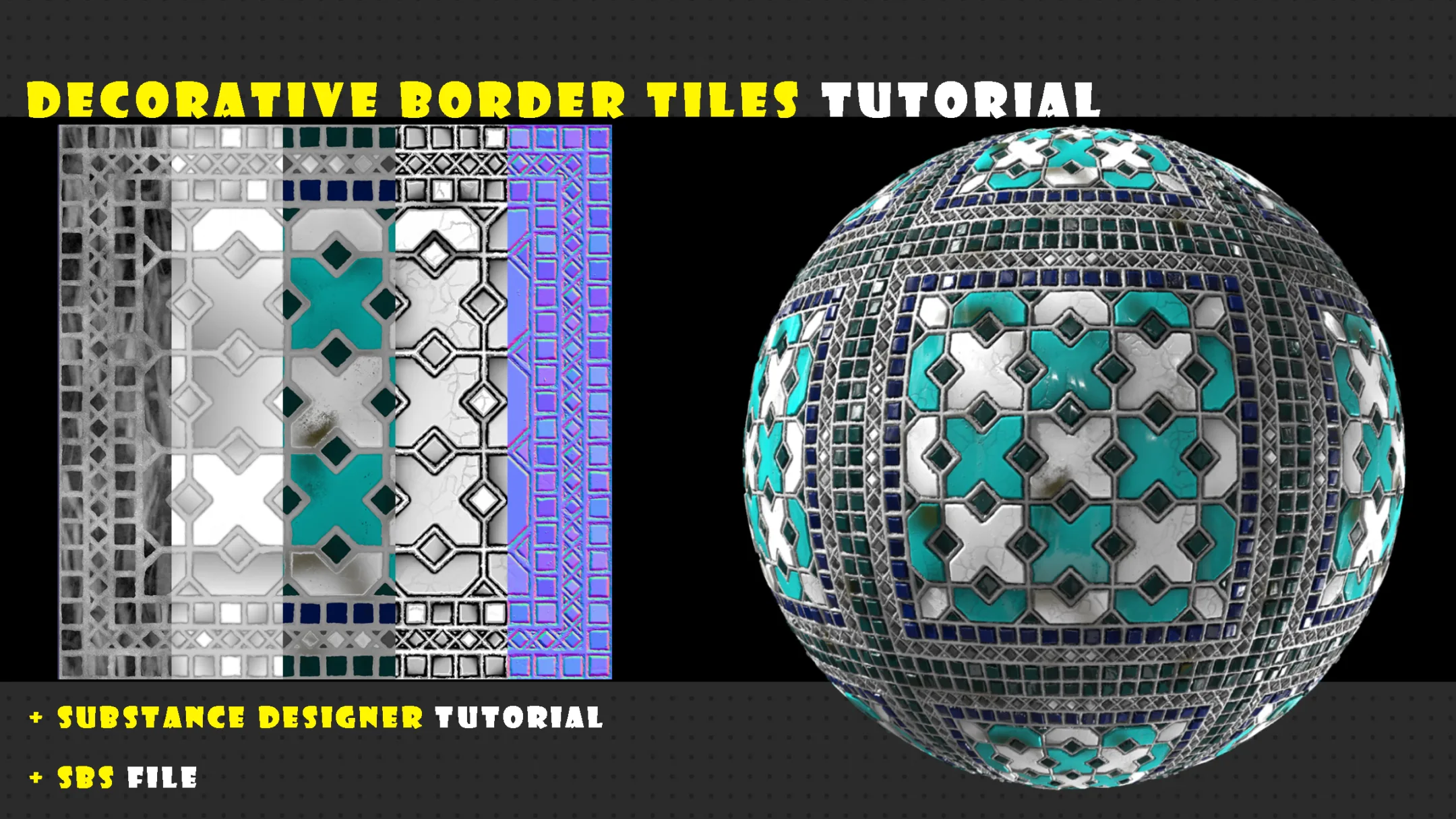 Decorative border tiles - Substance 3D Designer